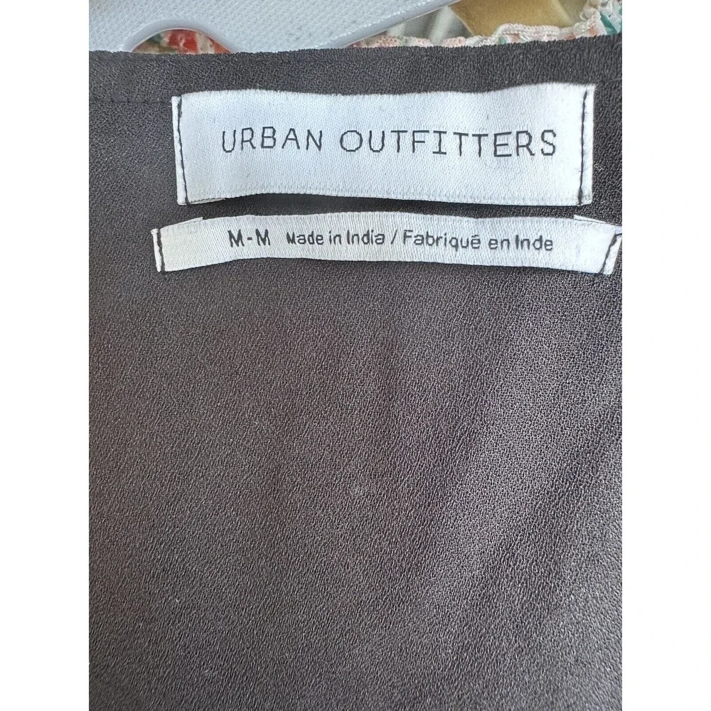 Urban Outfitters Rosalee V-Neck Flutter Sleeves A-line Mini Dress Black Sz M - Picture 14 of 16